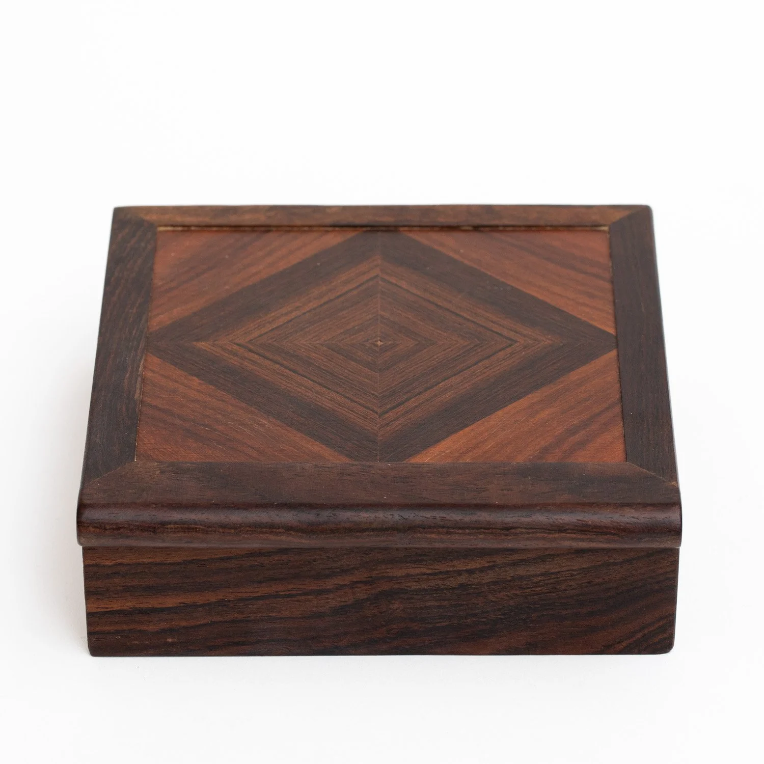 Don Shoemaker Inlaid Diamond Parquet Top Box — HAMEL20